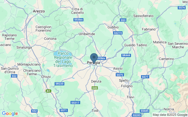 Kaart met locatie San Pietro